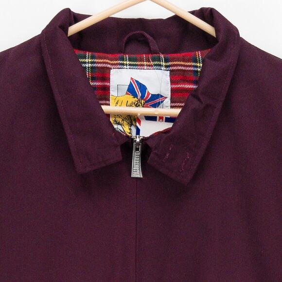 Harrington Windbreaker Jacket Flannel-Lined Burgundy Men’s XL Travel Layer - Picture 2 of 15